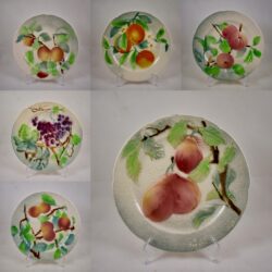 St. Clément Faïence Fruit Plates, set/6 - C